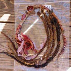 Boho Hippie Hair Wrap and Dread Extensions Bundle